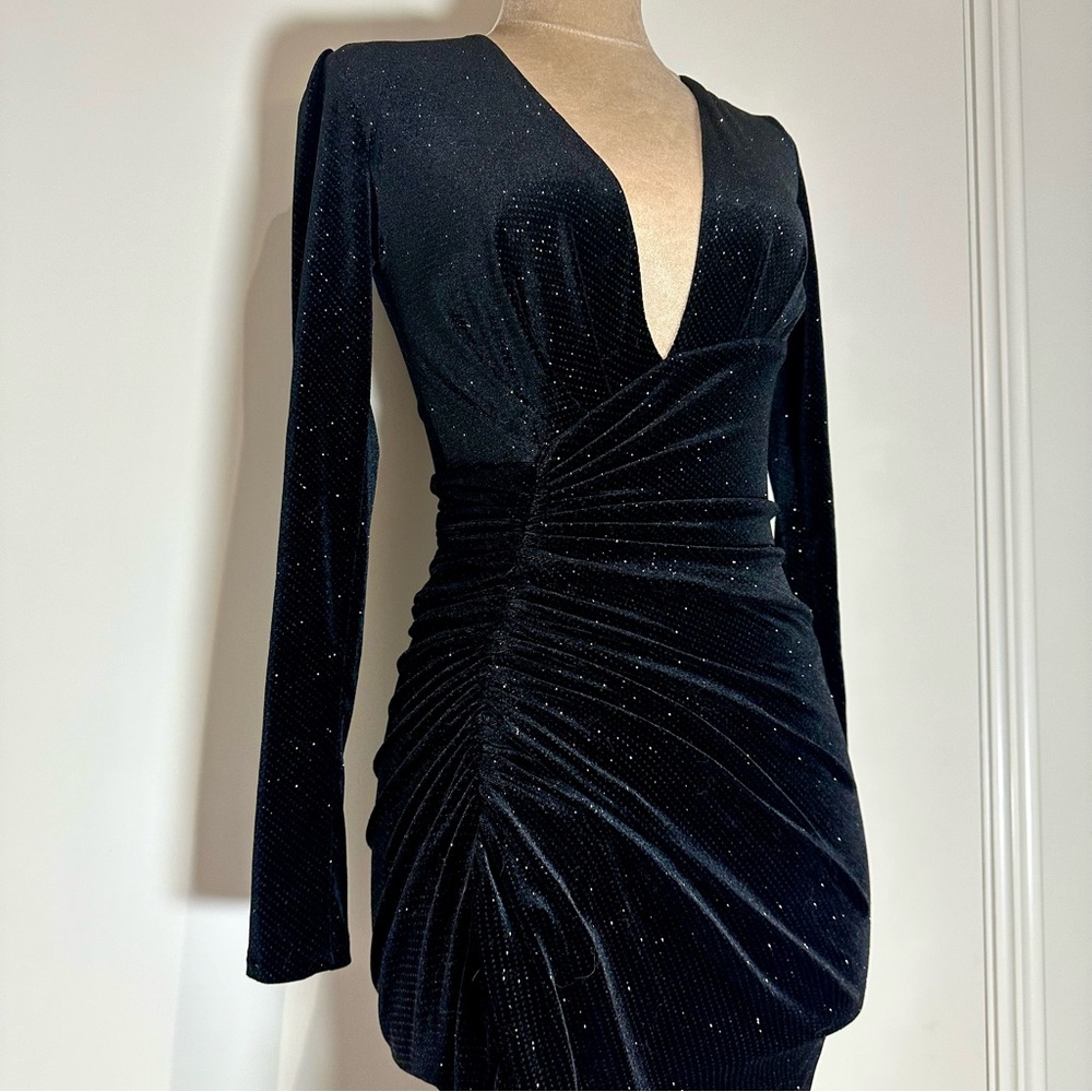 Alexandre Vauthier Glittered Velvet Gown